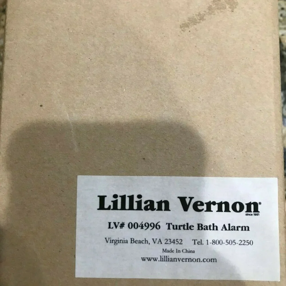 NIB Vintage Lilian vernon Turtle Bath Alarm
